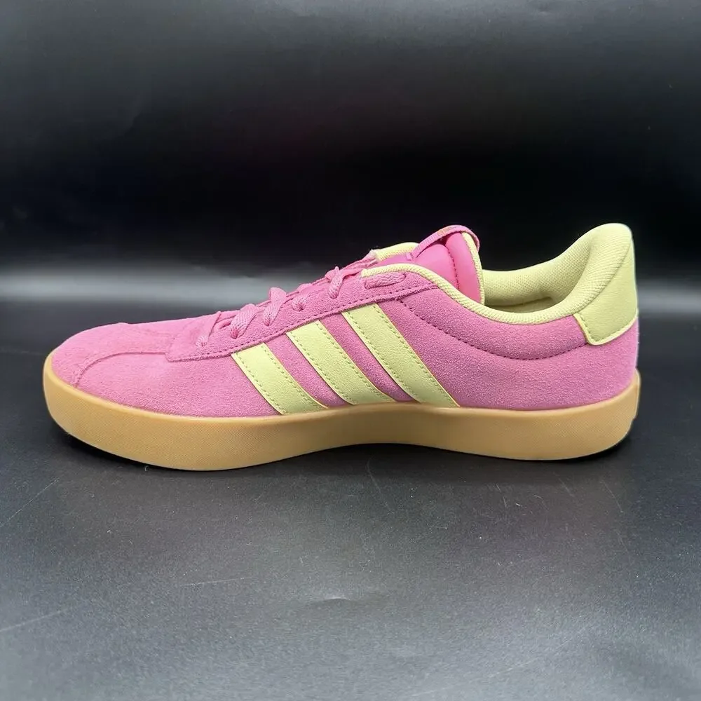 adidas VL Court 3.0 Pink Fusion Powder Yellow Women's Sneakers Size 9.5 JR8647